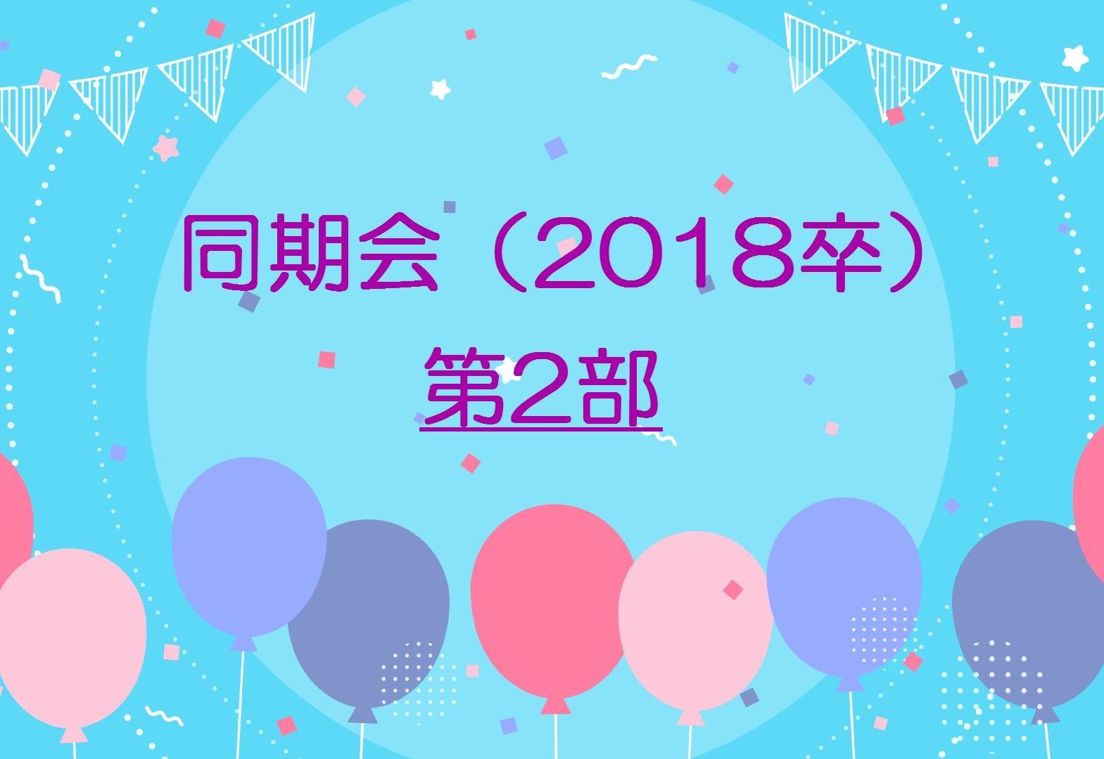 同窓会企画②：「同期会（2018卒）第2部」（主催：経済学部同窓会）